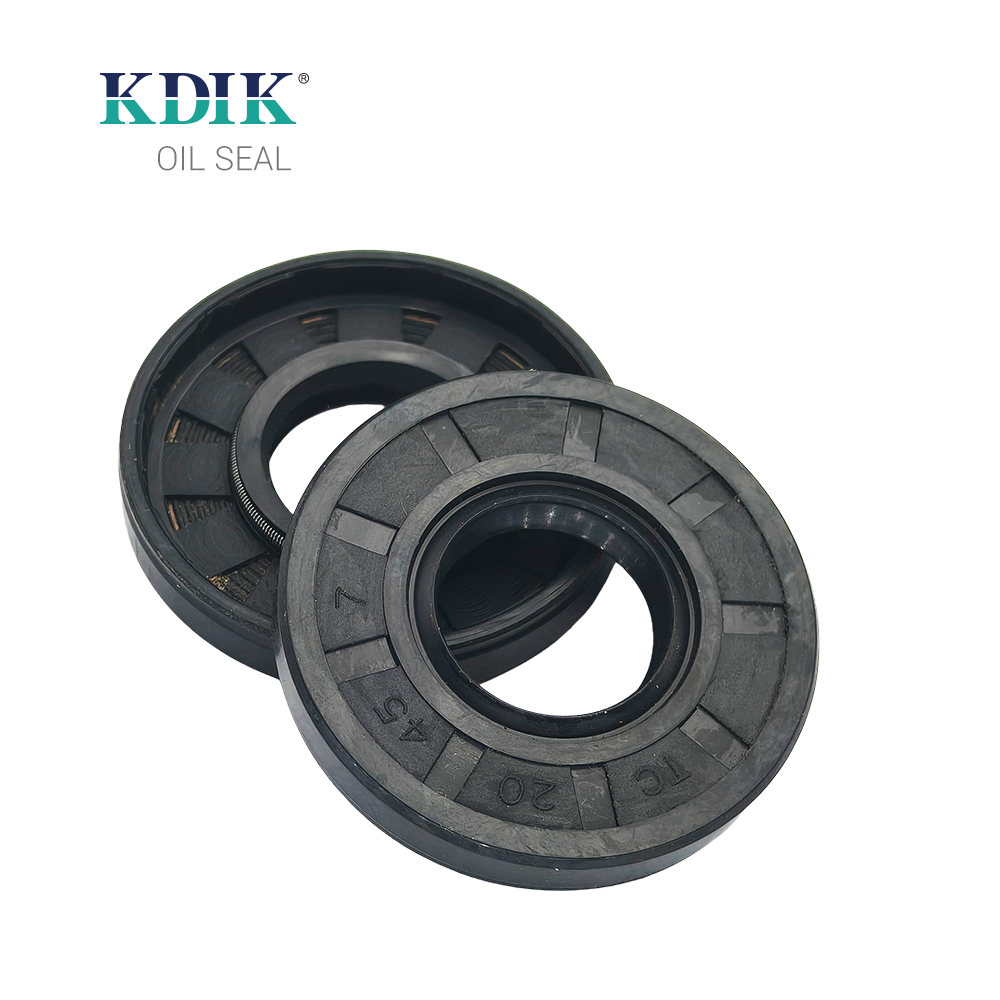 TC 20*45*7 NBR Rotary Shaft Oil Seal Covered Double Lip with Spring