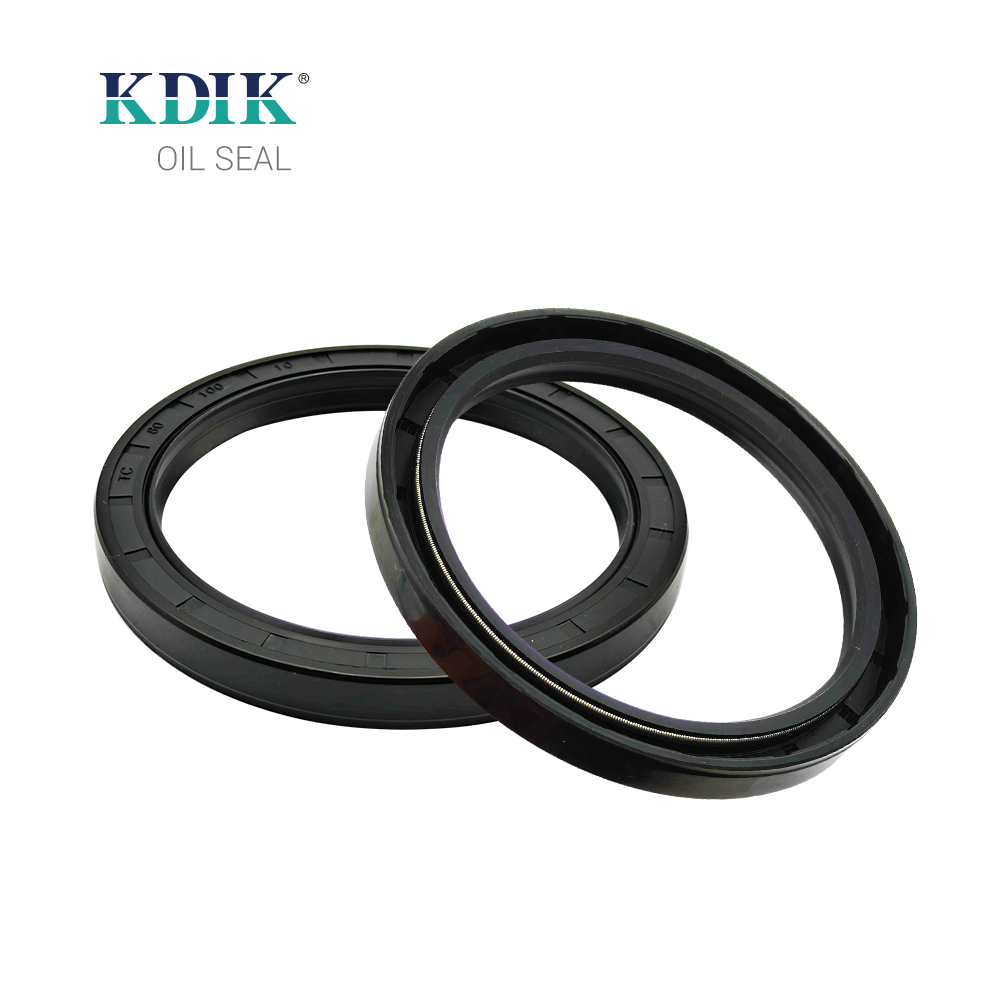 TC 80*100*10 NBR Rotary Shaft Oil Seal Covered Double Lip with Spring