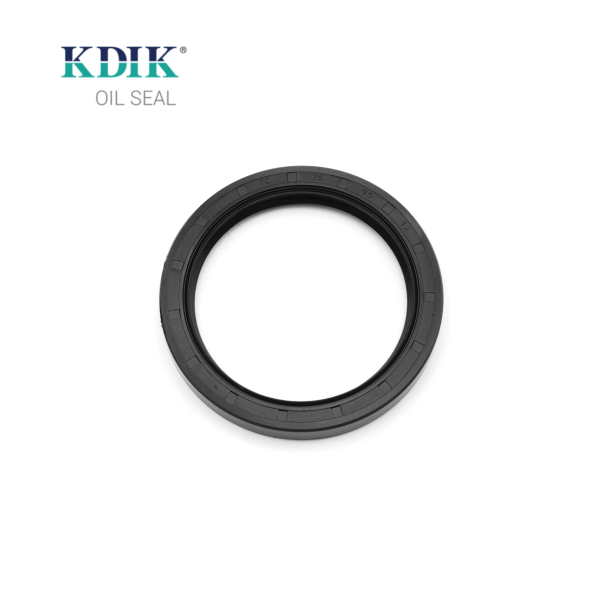 China Manufacturer Auto Oil Seal Parts Rotary Shaft TC 75*95*12 Oil Seal Double Lip Rubber Covered W/Spring