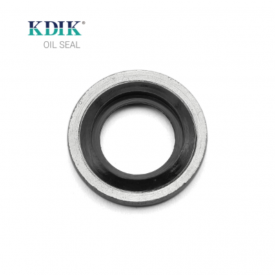 Hydraulic Bonded Sealing Washers G1/8 15.9x8.5x2.9mm Carbon Steel Nitrile Rubber Gasket
