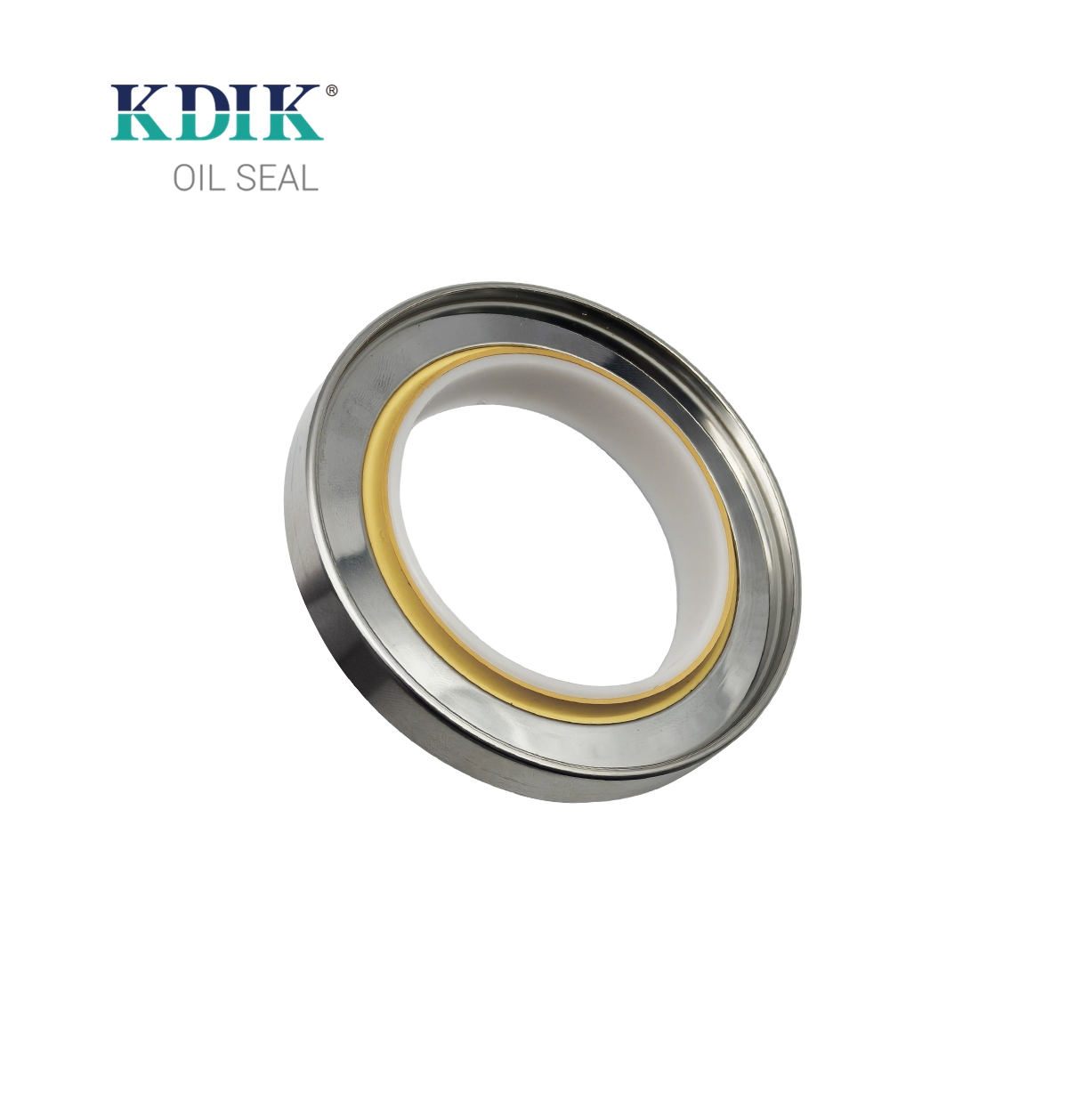 Manufacturer KDIK Factory Direct Seal Yellow 65*90*12 Three-lip Stainless Steel Oil Seal PTFE SS Construction Machinery Parts