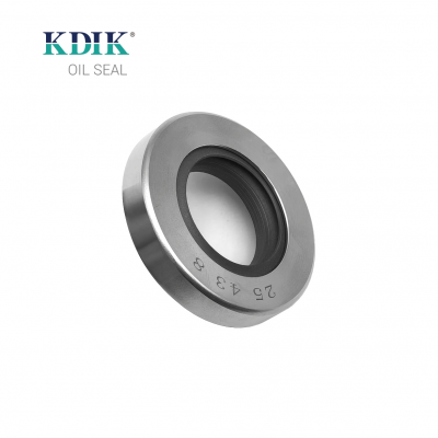 Black Double Reversed Lip Oil Seal Stainless Steel Oil Seal PTFE SS 25*43*8 for Construction Machinery Parts